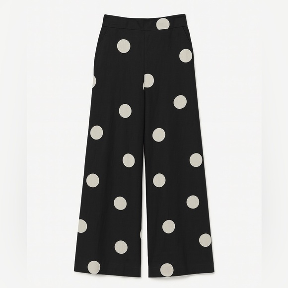 Tanya Taylor Kenia pants black with cream polka dots - Picture 1 of 5